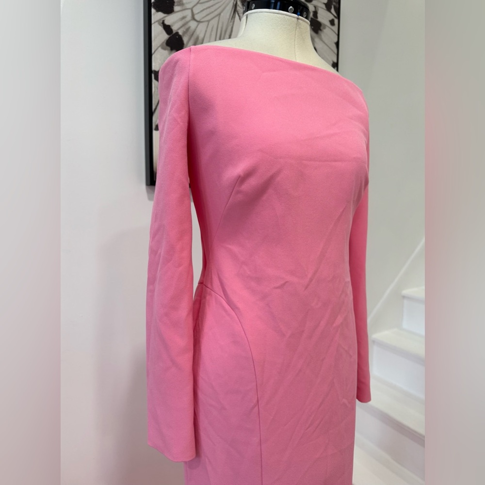 Safiyaa Rory Off-the-Shoulder Gown Pink Long Sleeve Maxi Dress - Picture 7 of 14